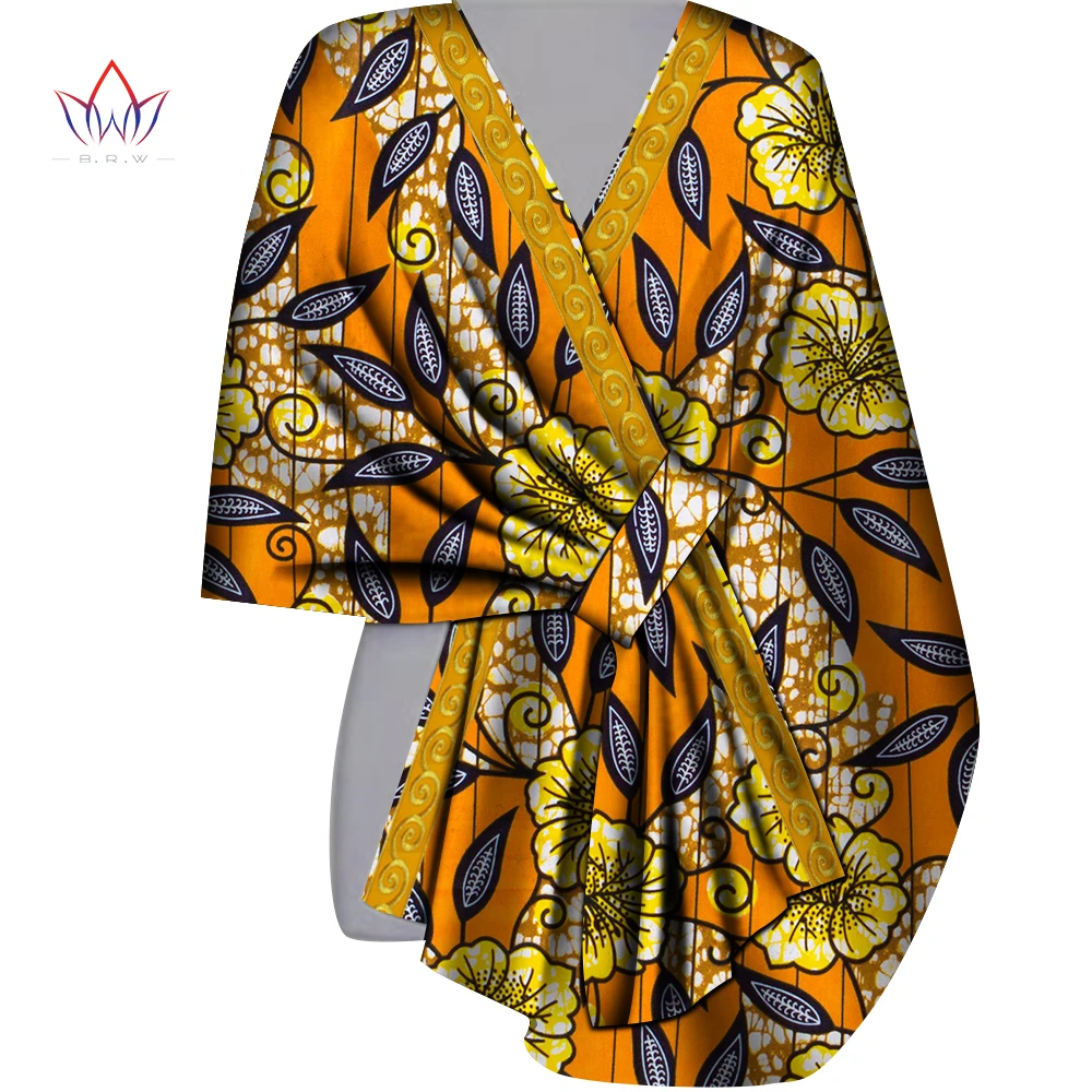 

Africa Women Bazin Riche Dashiki Shawl Top Dashiki African Print Tops Shirt Plus Size M-6XL Women Shawl Clothes Accessory wyb601