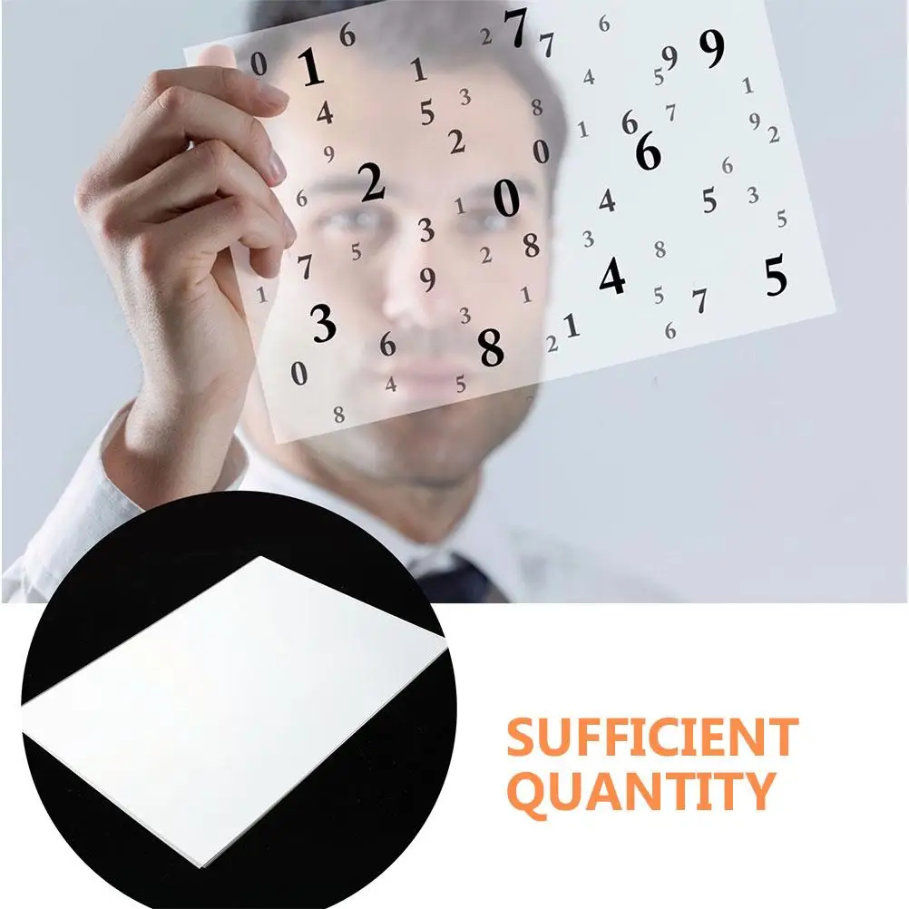 15 Pcs Transparent Film A4 Clear Vinyl Sticker Paper Print Dtf Transfer Colored Lights Printer-Compatible