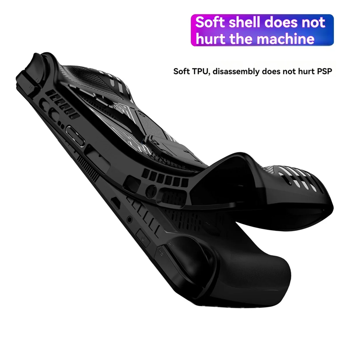 Funda protectora de TPU con soporte para consola de juegos Ally X, carcasa para juegos mejorados, color blanco