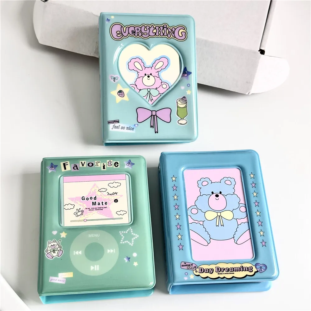 KPOP Ins Cartoon Rabbit Bear Cute Three Inches Pvc Album Photo Cute Girl Chasing Stars Album Photo Kpop Binder Photocards Holder