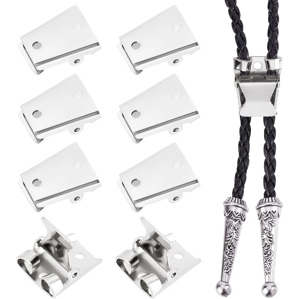 10 Pcs Iron Bolo Tie Slider Clasp Color Bolo Tie Buckle Accessories Smooth Surface Jewelry Findings for DIY Craft
