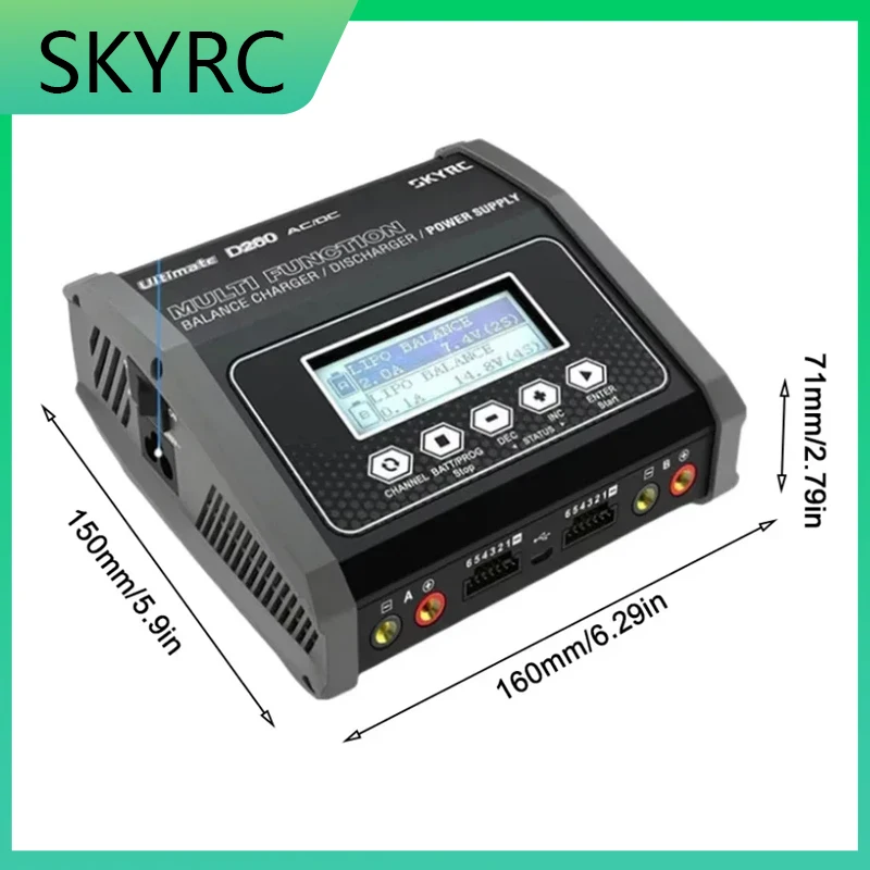 SKYRC D260 Lipo Battery Balance Charger Discharger Dual AC/DC 1-6S 260W NiMH/NiCd/LiPo/LiFe/Lilon/LiHV/Pb CarCharger