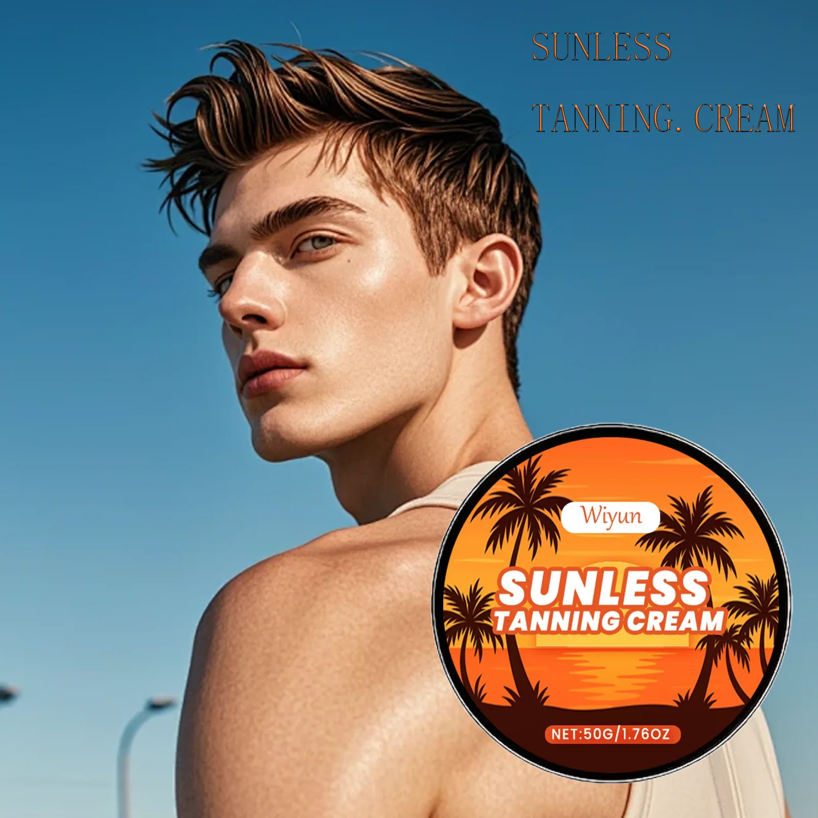 

Wiyun 50g Sunless Tanning Body Cream Natural Glow Moisturizing with Plant Oils for Even Skin Tone All Seasons