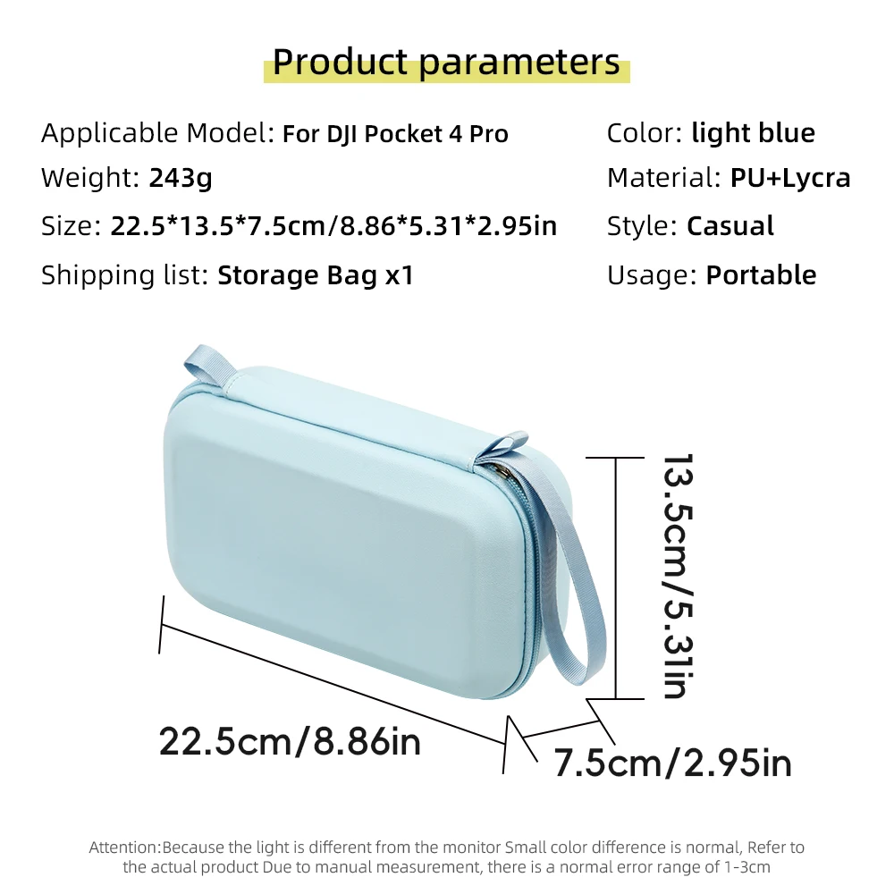 Portable Carrying Bag Protective Hard Storage Bag for DJI Osmo Pocket 4Pro Creator Combo Camera Accessories with Strap