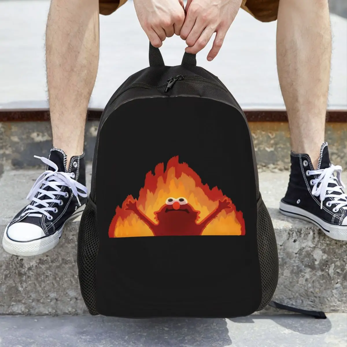 Рюкзак Hellmo Elmo On Fire, вместительный рюкзак для мальчиков и девочек, школьная сумка, сумки на плечо для мужчин и женщин