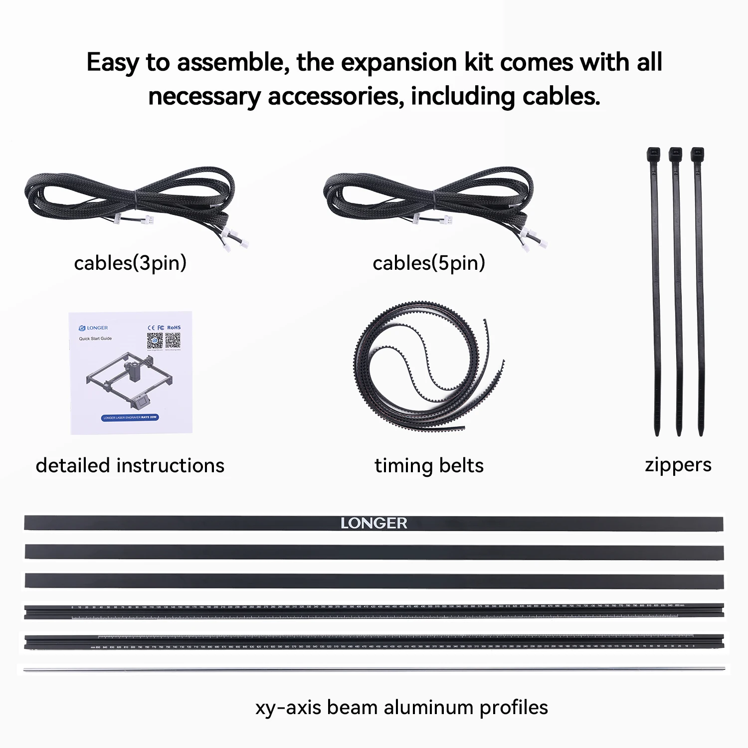 Picture 6: LONGER RAY5 Laser Engraver X Y Axis Extension Kit Extension Kit for Longer RAY5 5W 10W 20W Laser Engraver (XY Axis)