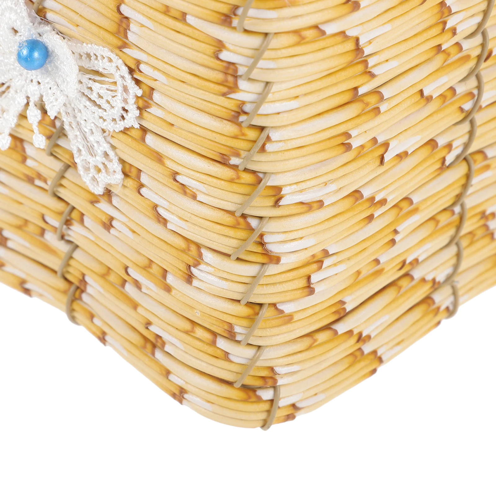 

Handmade Woven Rattan Flower With Handle Decorative Storage For Home Wedding Party Tassel Design Wicker Baskets For Flowers