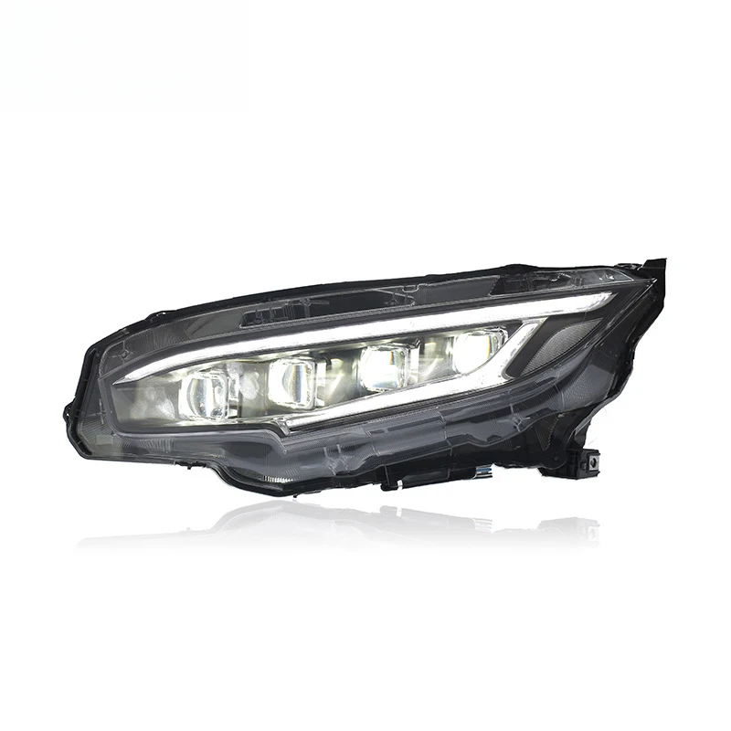Suitable for 2016-2021 Honda 10th generation Civic headlight assembly modification with matrix lens LED daytime running lights a