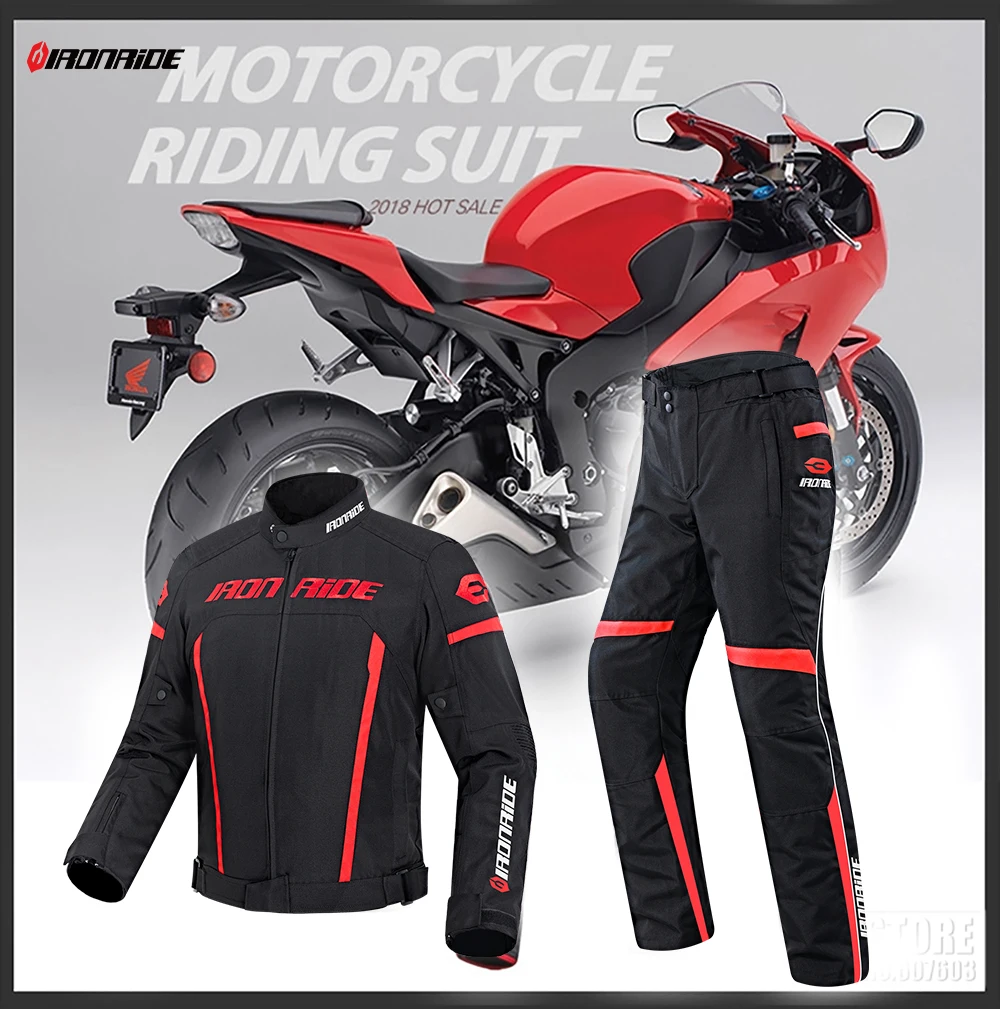 Waterproof Motorcycle Jacket Motorcross Jacket Pants Moto Jacket Windproof Riding Racing Motorbike Clothes With Protective Gear