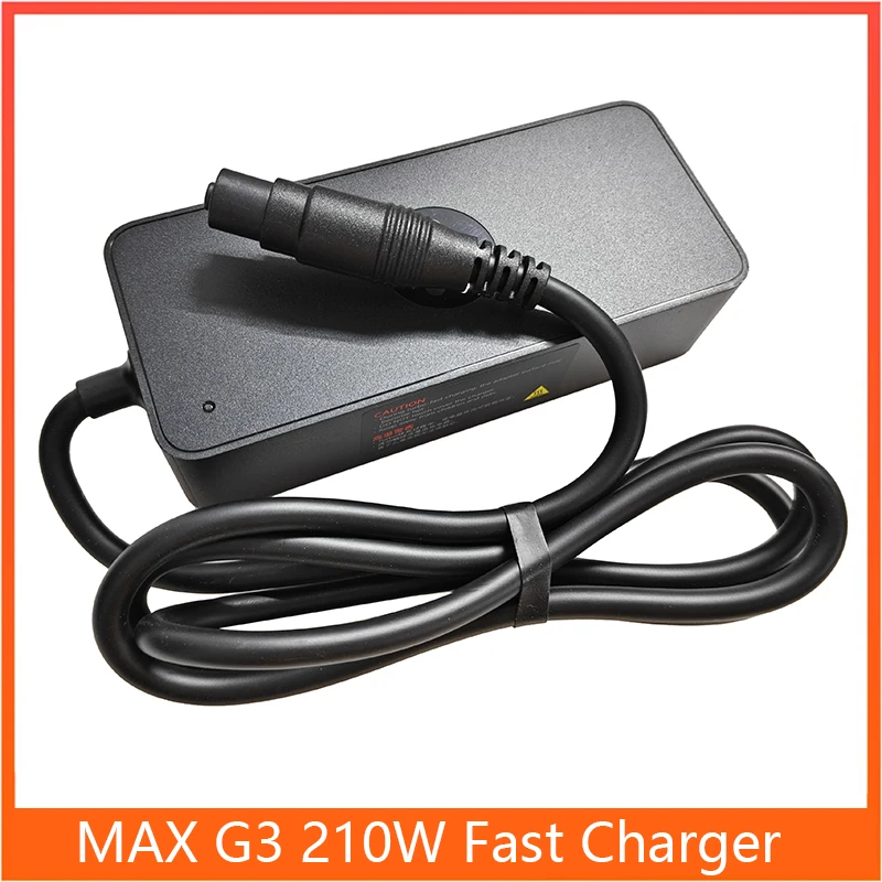 

Оригинальный адаптер для быстрого суперзарядного устройства 210 Вт для деталей электрического скутера Ninebot MAX G3, зарядное устройство для литий-ионного аккумулятора 53,6 В 3,9 А