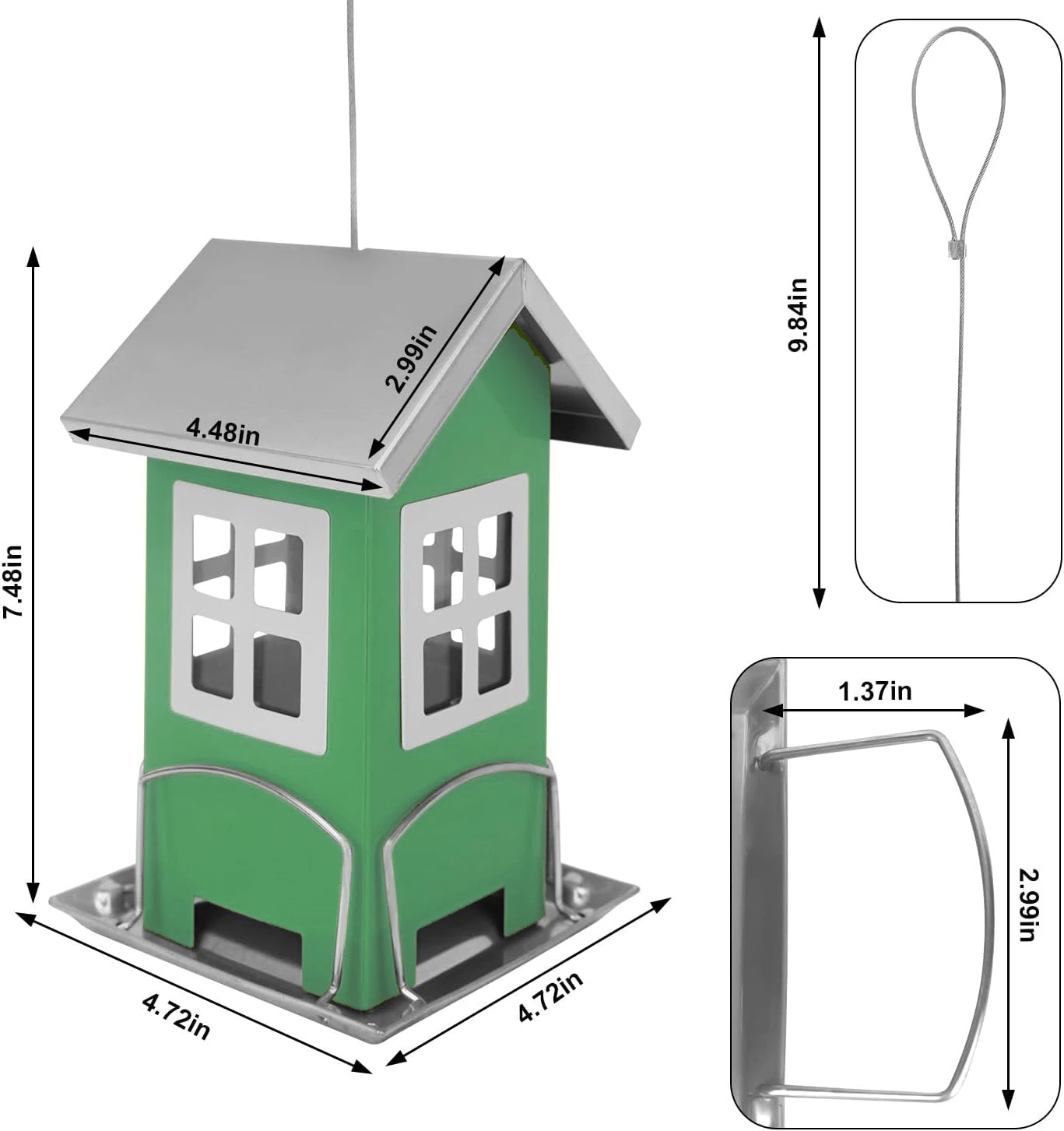 Bird Feeding Device Squirrel Hanging Standing Outdoor Courtyard Garden Bird Feeding House Type Suction Feeding Device Creat