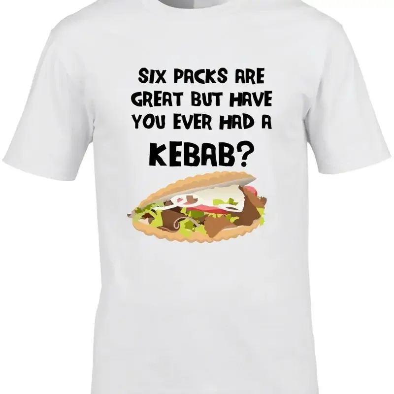 Funny Kebab Men'S T Shirt Six Pack Gym Fitness Turkish Food Doner Shish Joke