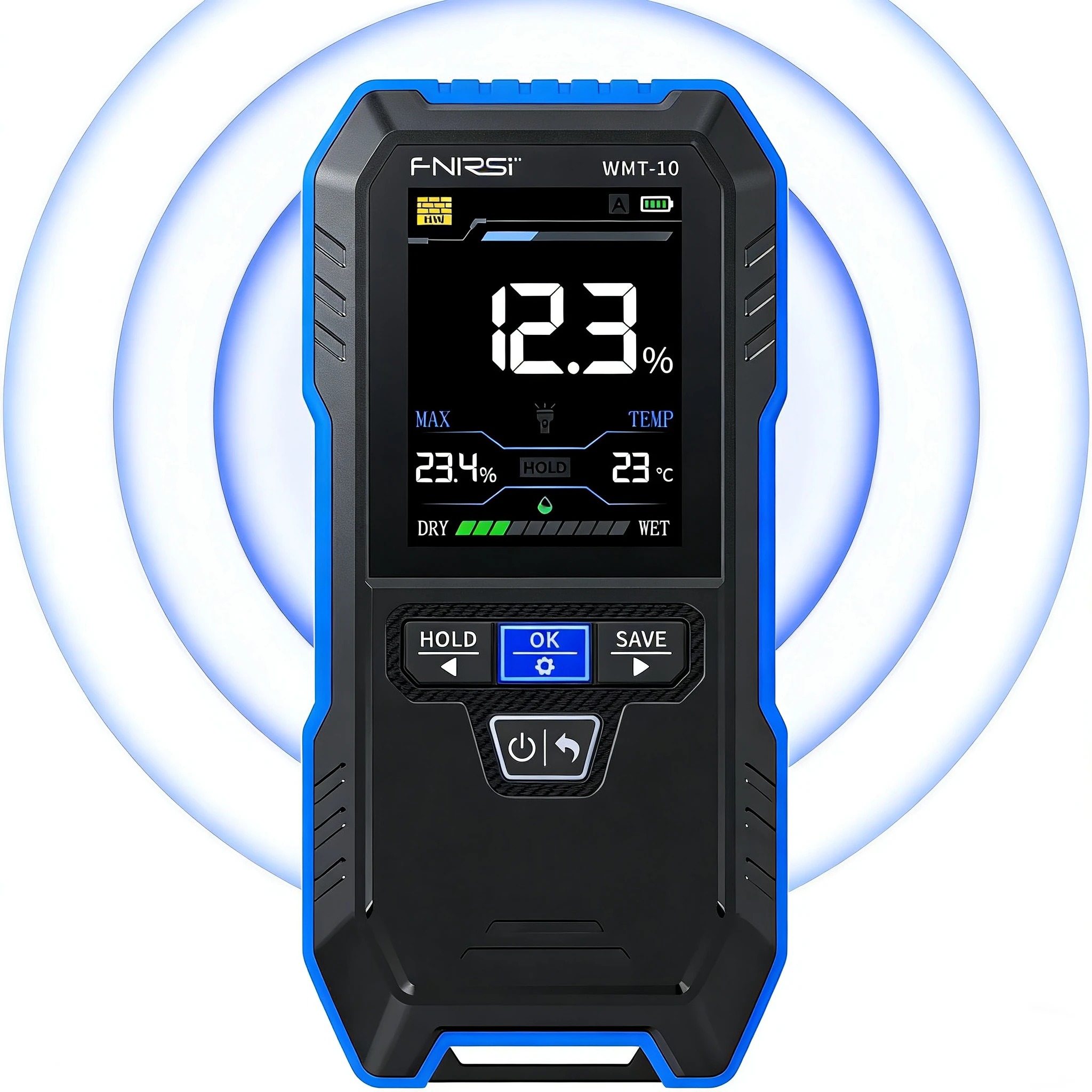 

Pinless Wood Moisture Meter, Rechargable Moisture Meter for Wood, Wall, Firewood, Support Data Hold and Record, Flashlight