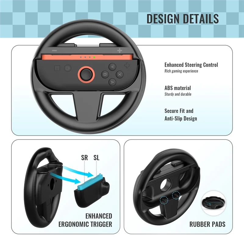 

For Switch 2 Host Grip Protective Case &Storage Bag& Charging Base &Wireless Game Steering Wheel For NS Switch 2