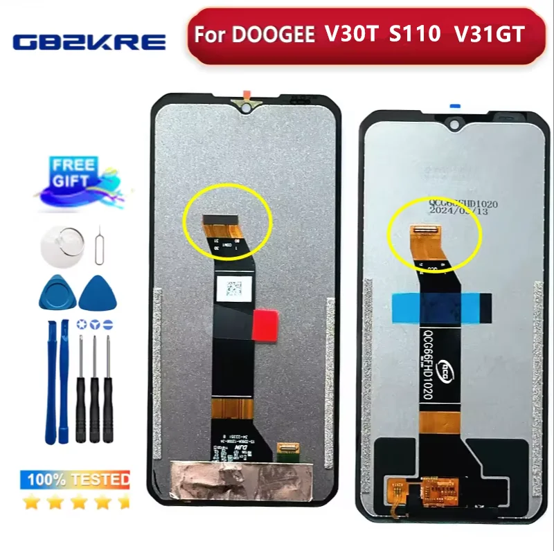 ЖК-дисплей 6,58 дюйма для Оригинального DOOGEE V30 и V30T, V31GT, V30 Pro, S100 Pro, S110 в, Max plus, дисплей + модуль сенсорного экрана, ремонт, замена