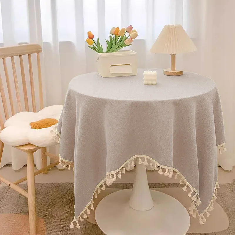 Cotton and linen Japanese style ins wind flow Su tablecloth high-grade waterproof dining table cloth oil-proof