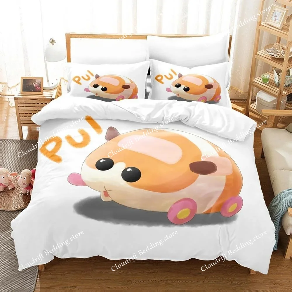 

Pui Pui Molcar Bedding Set Single Twin Full Queen King Size Bed Set Adult Kid Bedroom Duvet Cover Sets 3D Anime Bed Sheet Set