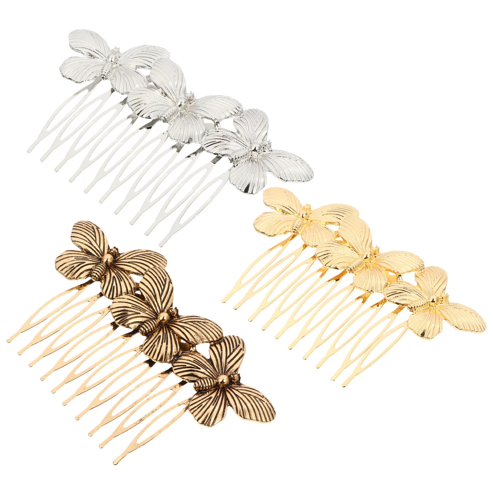 

3Pcs Vintage Hair Comb Butterflies Side Clip Wedding Headpiece Bridal Hair Accessories Gift Wedding Headpiece Vintage Headdress