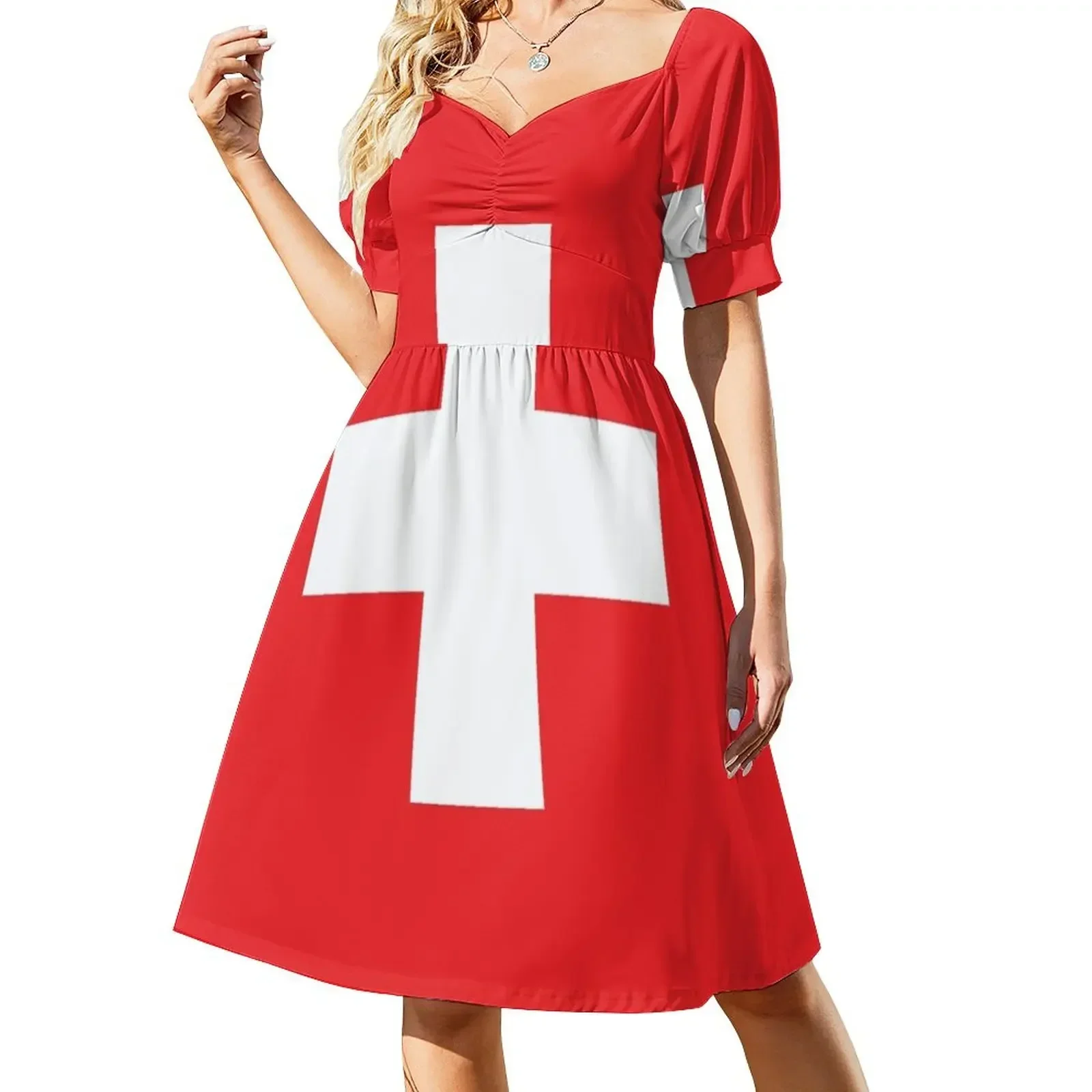 

Switzerland Flag Swiss Flag Sleeveless Dress women clothing 2025 new arrivals summer dress daily women dress Summer skirt