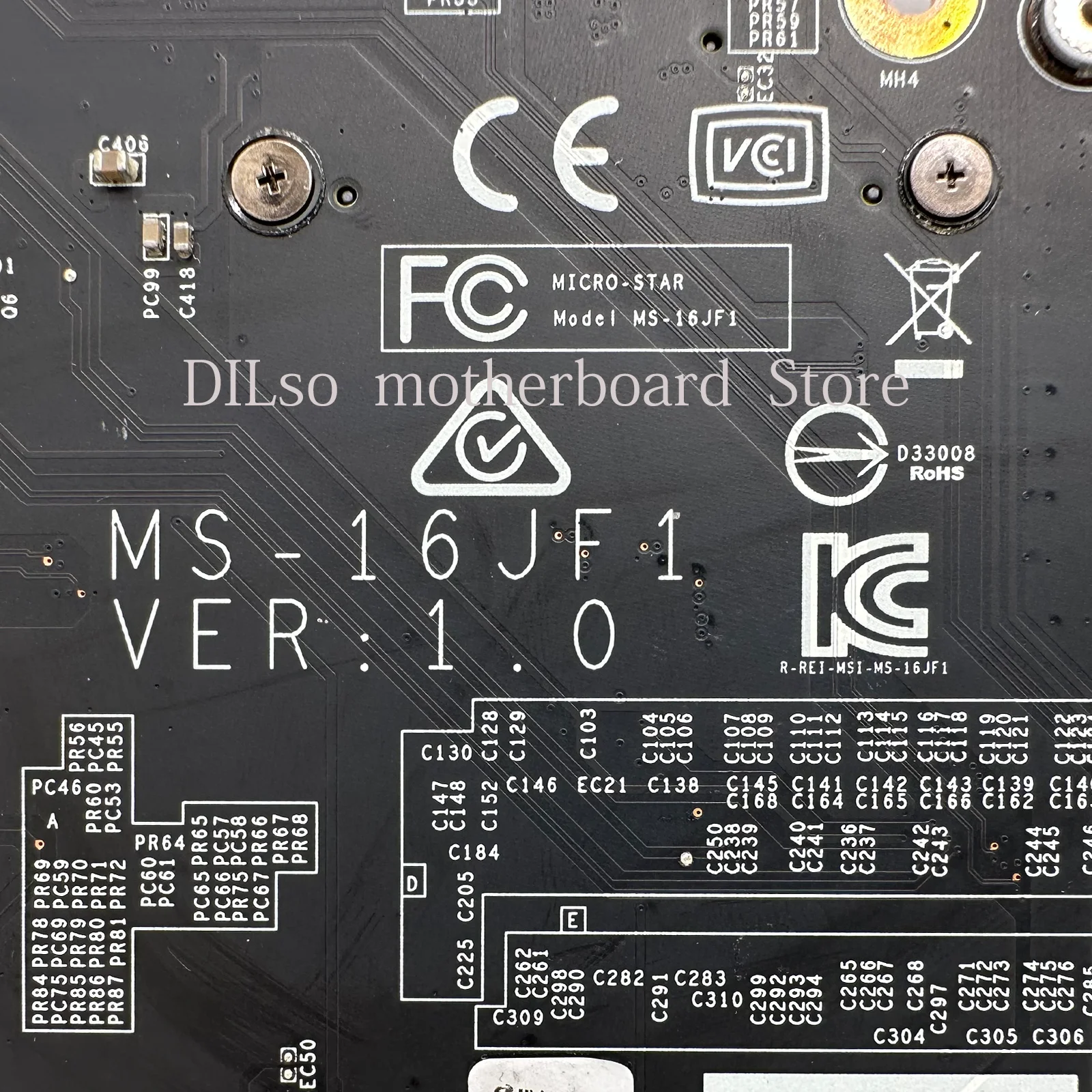 Imagem -06 - Kefu-laptop Motherboard para Msi Mainboard Ms16jf1 Gv62 8rd 8rc Ms-16jf I78750h I59300h Cpu Gtx1050 1050ti Transporte Rápido