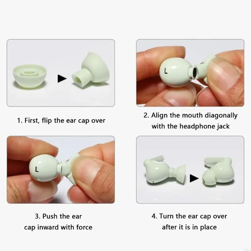 Enco Air4 ergonomic earplug-soundproof silicone pad (3 pairs, sweat-proof/washable, comfortable to wear)"