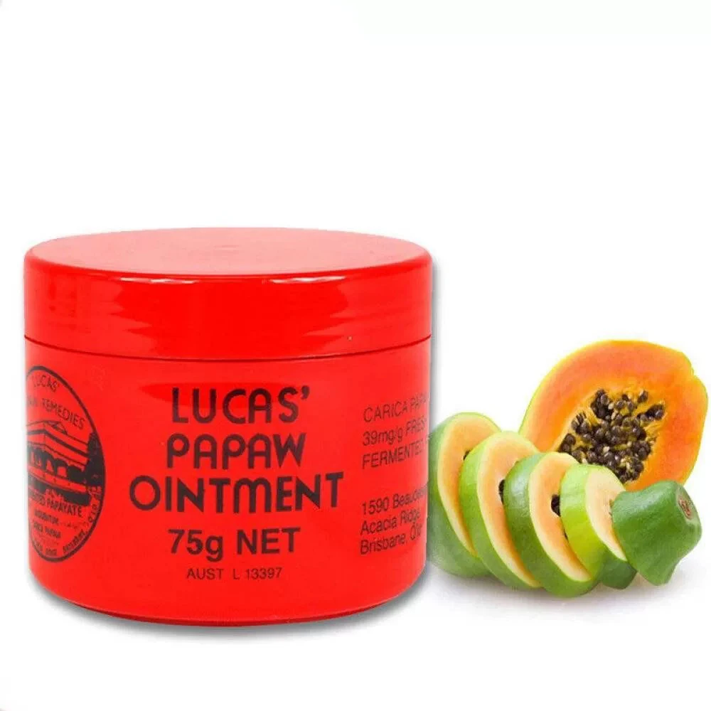 AU Lucas Papaw Unguento Crema per eruzioni balsamo per le labbra Ferita Cura della pelle Papaya Riparazione della pelle Crema Papaw Olio Lucas 75g