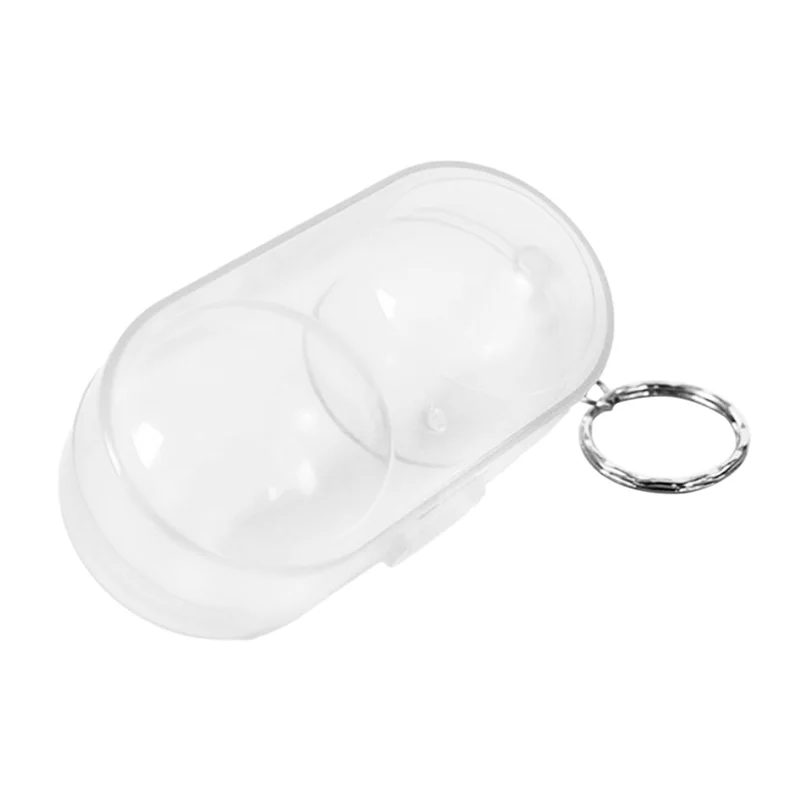 

ABVH-Table Tennis Ball Storage Box 2 Balls Ping-Pong Storage With Keychain Ping-Pong Container Ball Accessories Transparent