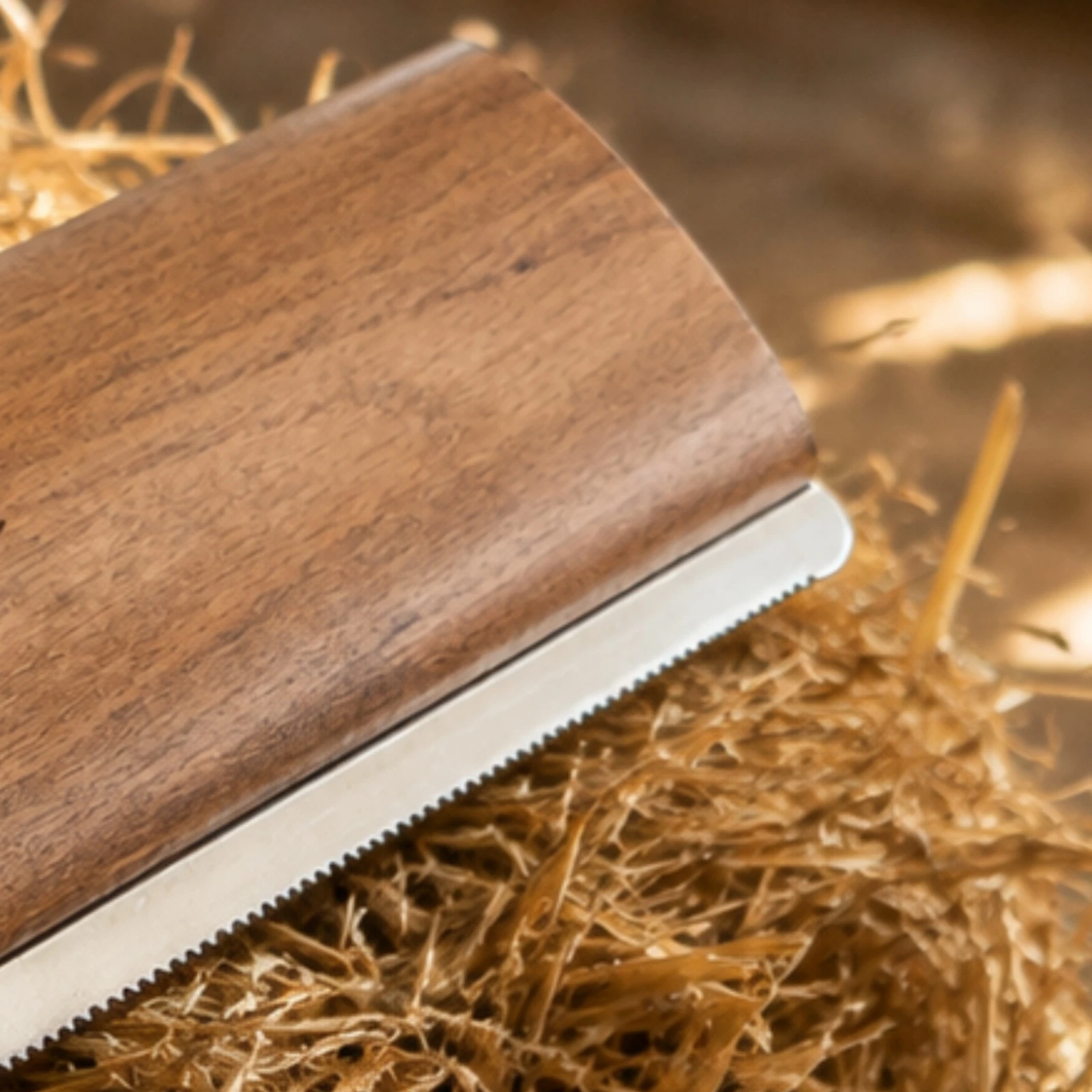 Wooden Grooming Scraper with Metal Teeth Toothed Horse Grooming Scraper Shedding Blade Effective Portable for Groomers