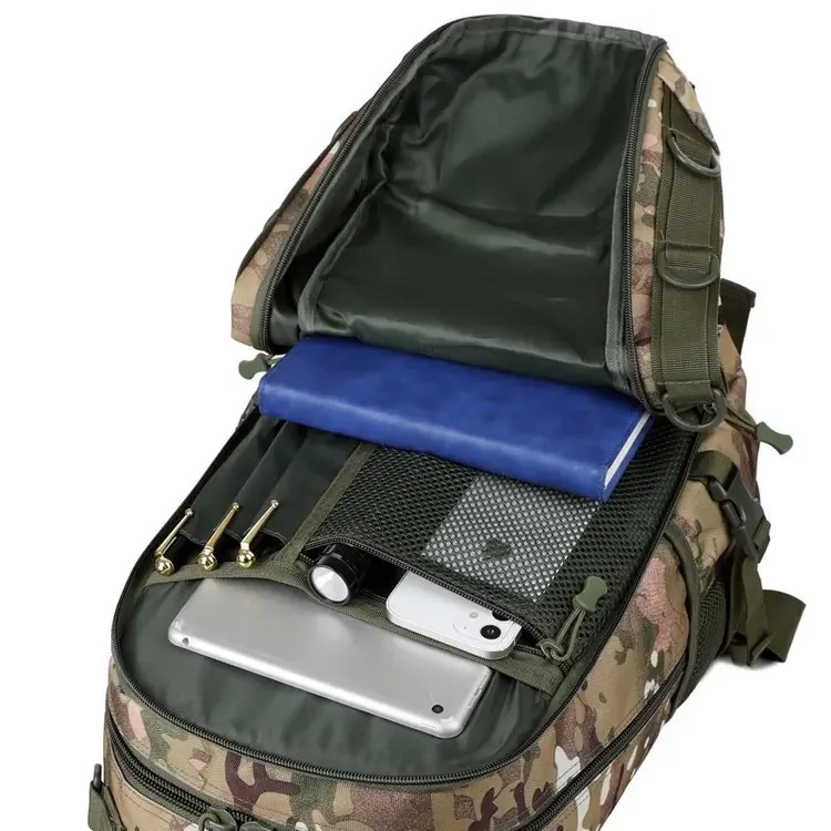 Taktische Outdoor-Tarnrucksack mit zwei Schultergurten - Neues Modell Rucksack - Multifunktionale wasserdichte Tasche für Militär-Enthusiasten und Pendler – Detail 34