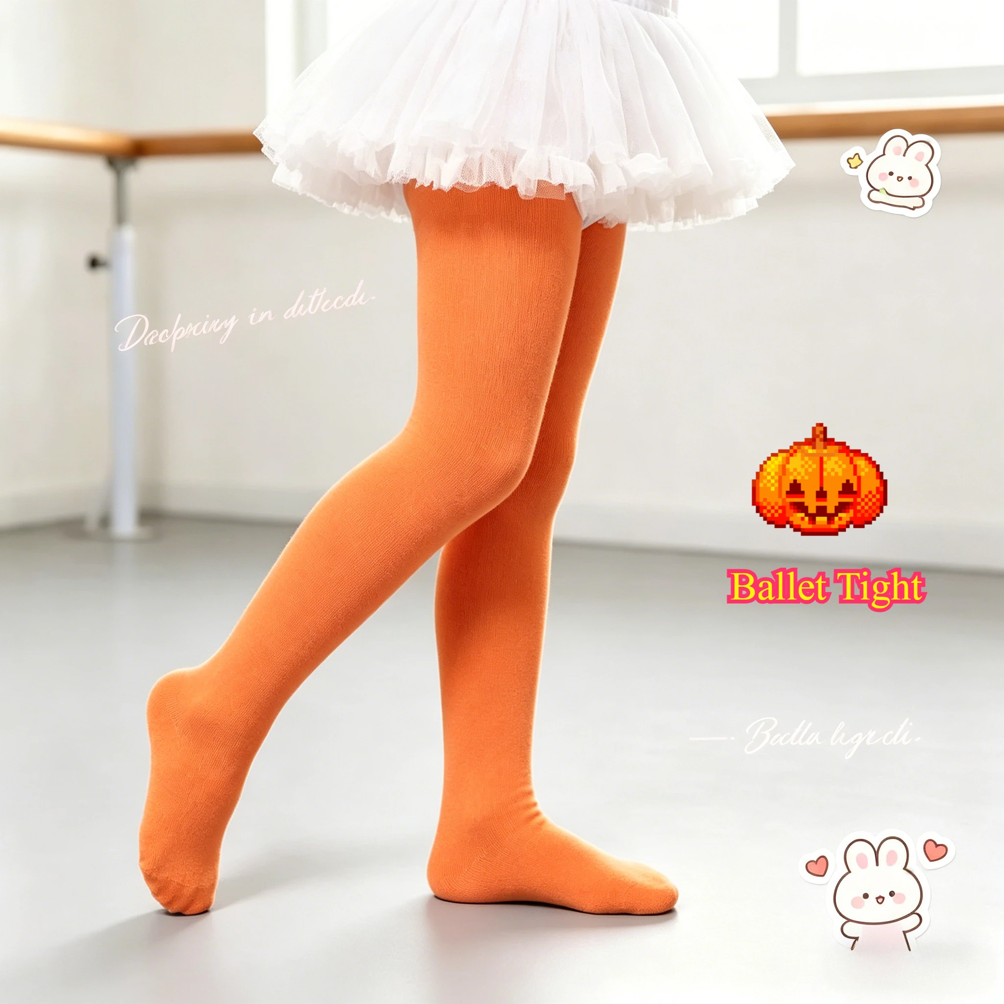 

Ballet Dance Tights Kids Girls Velvet Stockings White Professional Children Footed Pantyhose For Training Dance Class Daily Wear
