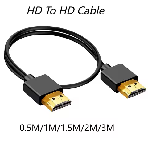 HDMI To HDMI Cable 4K 60Hz Compatible for TV Box MacBook Laptop PC Monitor Projector Ultra 1080p Extreme Slim Flexible HDMI Wire