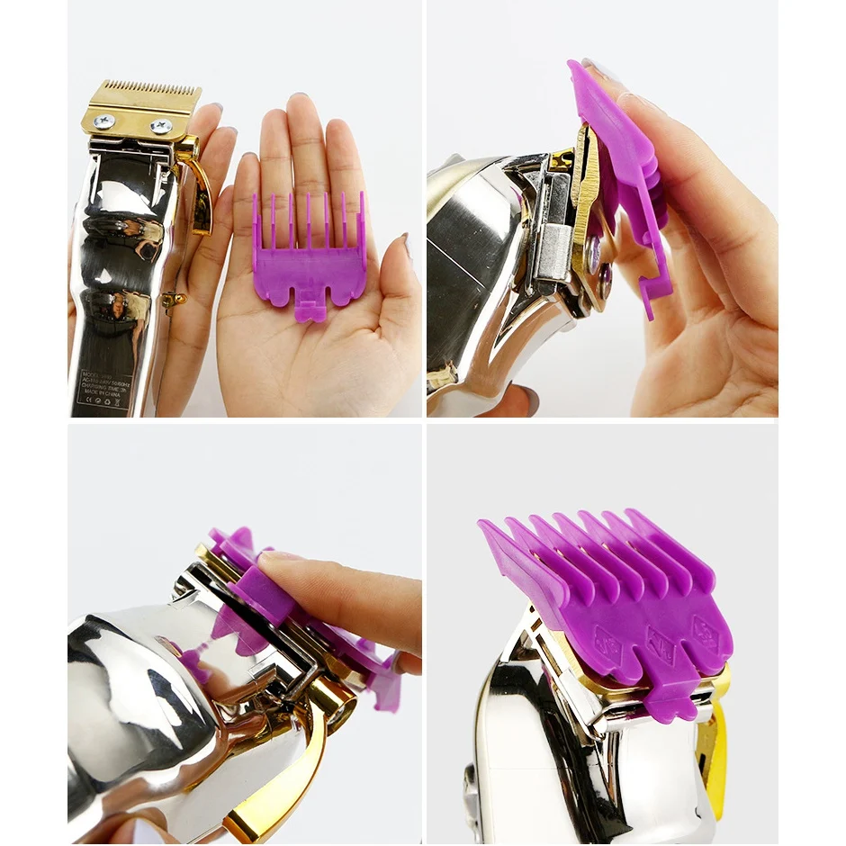 Hair Clipper Guide Comb Set, Aparador De Barba, Head Shaver, Lâmina De Substituição, Luva De Cortador, 2Pcs