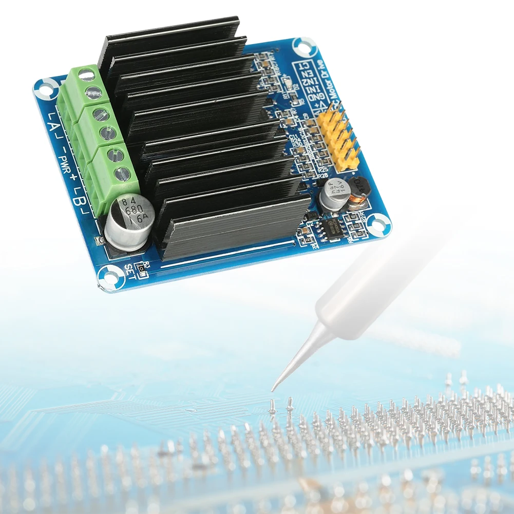 Dual Channel DC Motor Speed Reversible Controller Driver H Bridge DC Motor Controller Driver Board DC 5V-12V 30A for Arduino