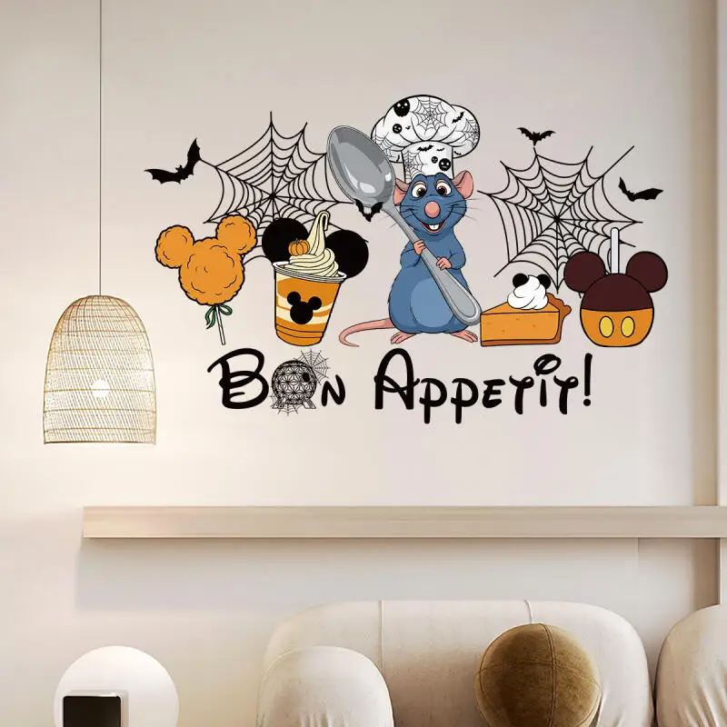 Disney Ratatouille Remy 40*60Cm papel tapiz pegatinas de pared sala de estar dormitorio decoración pinturas Halloween regalos de navidad