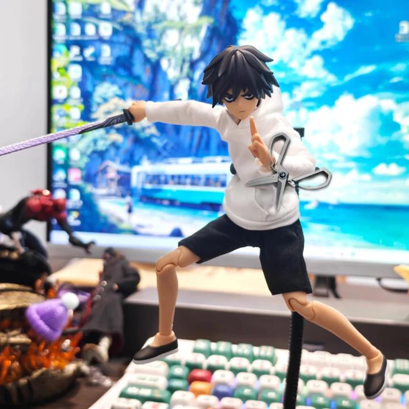 حار غونغ قاتل وو ليوكي هوديي المنقولة دمية 1/8 22 سنتيمتر الرسوم المتحركة شخصية الطرفية عمل الشكل حلية اللعب مهرجان هدية