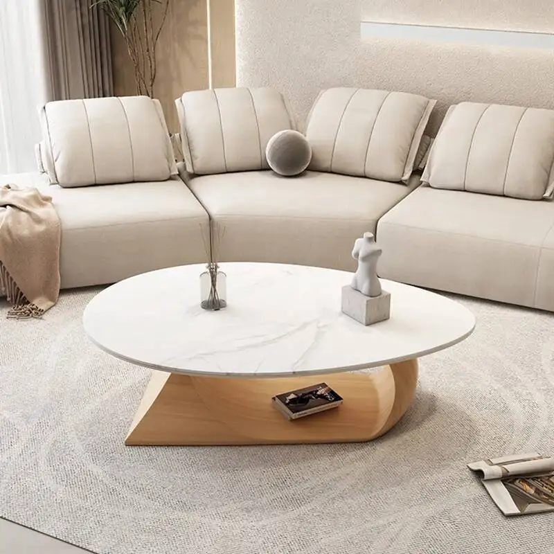 

Coffee Tables Luxury Modern Design Wood White Coffee Tables Round Minimalist Living Room Sofa Mesa Auxiliar Nordic Furniture