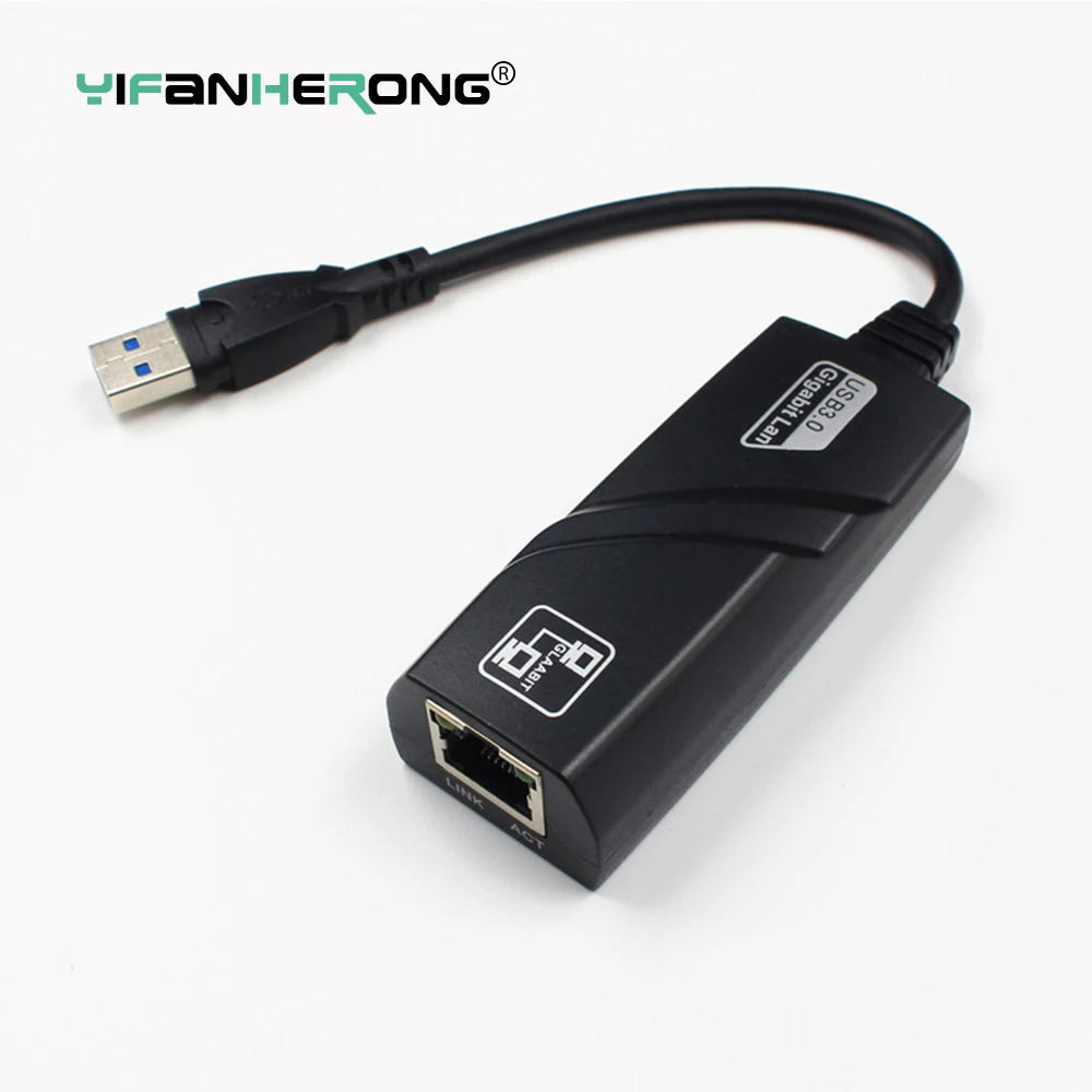 Mini 10/100/1000Mbps Wired USB 3.0 USB To Rj45 Lan Ethernet Adapter RTL8153 Network Card for PC Macbook Windows Laptop