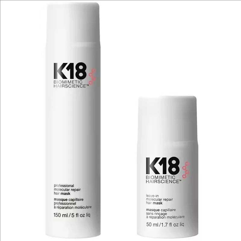 K18 قناع إصلاح الشعر الجزيئي الذي يترك على الشعر، تكييف عميق، علاج الكيراتين، تليين الشعر، شامبو صحي والعناية بالشعر