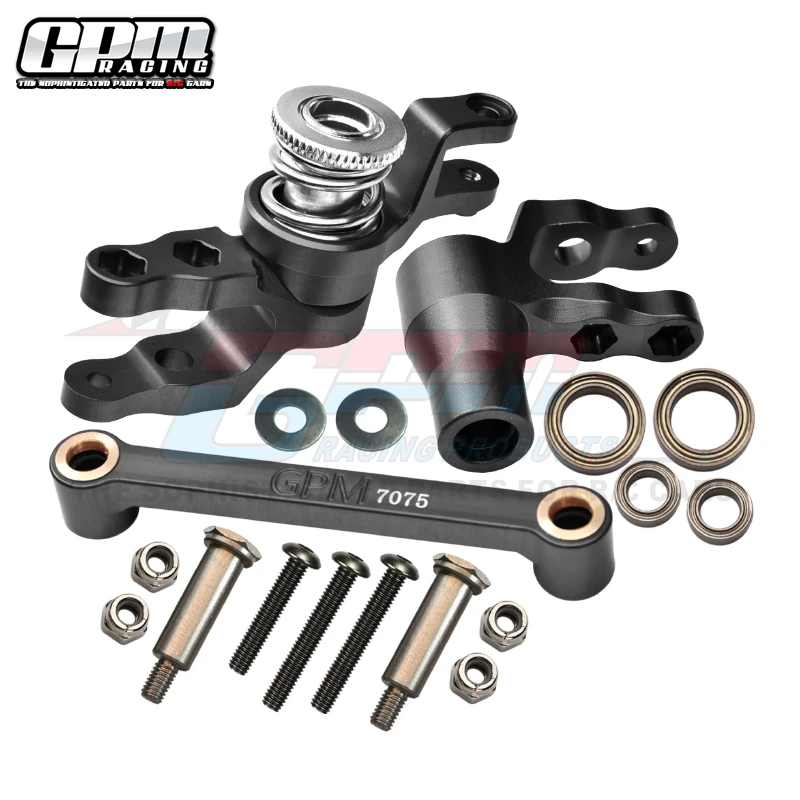 مجموعة توجيه من سبائك الألومنيوم GPM 7075 لجزء ترقية شاحنة الوحش TRAXXAS 1/10 MAXX MAXX W/WIDE MAXX