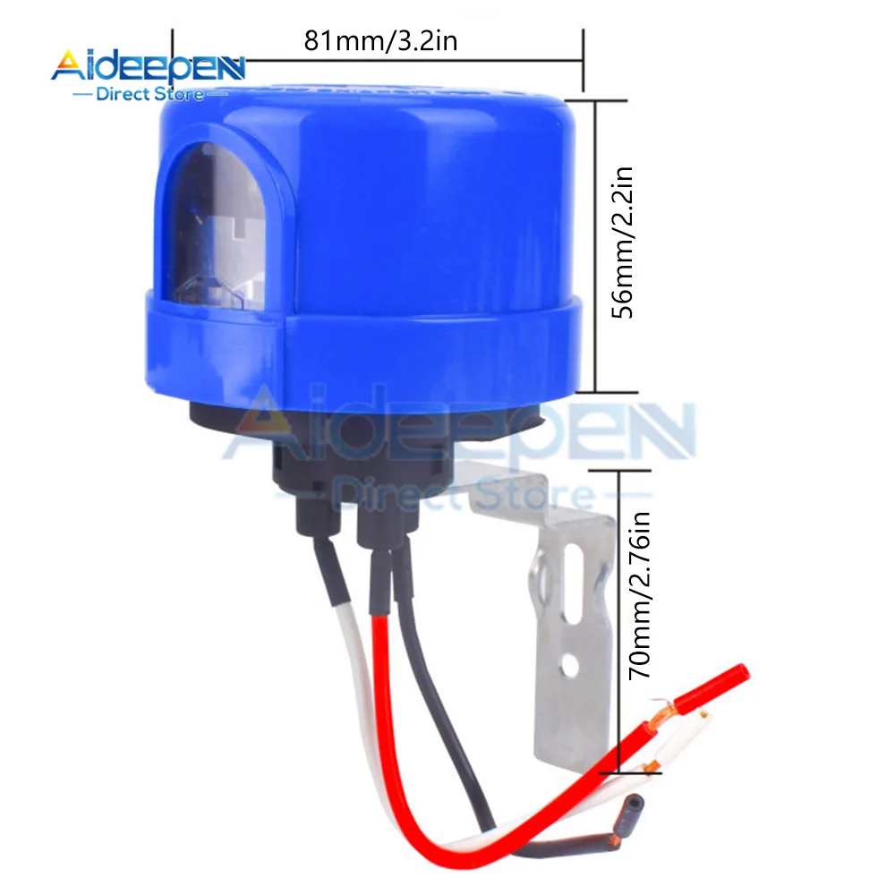 Interruptor automático de luz para exteriores, Sensor de encendido y apagado automático, impermeable para jardín, Granero, garaje, fotocélula de