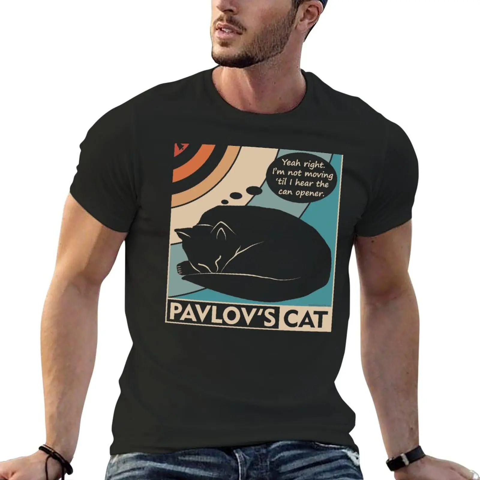 New Pavlov's Cat Funny Psychology (clr) T-Shirt funny t shirts plus size tops mens plain t shirts