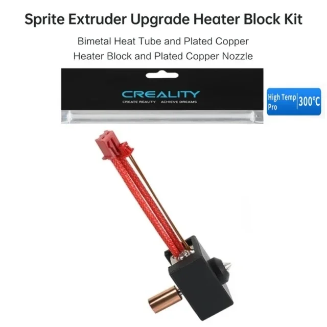 300 ℃ Upgradekit voor verwarmingsblok voor hoge temperaturen, Creality Sprite extruderaccessoire voor Ender-3 S1 CR-10 Smart Pro Sermoon V1