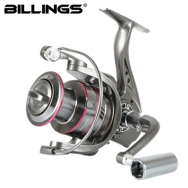 BILLINGS  YO 2000-6000 Series,5.2:1 Gear Ratio,26LB Max Drag,Shallow Spool,Spinning Fishing Reel,For Freshwater Saltwater