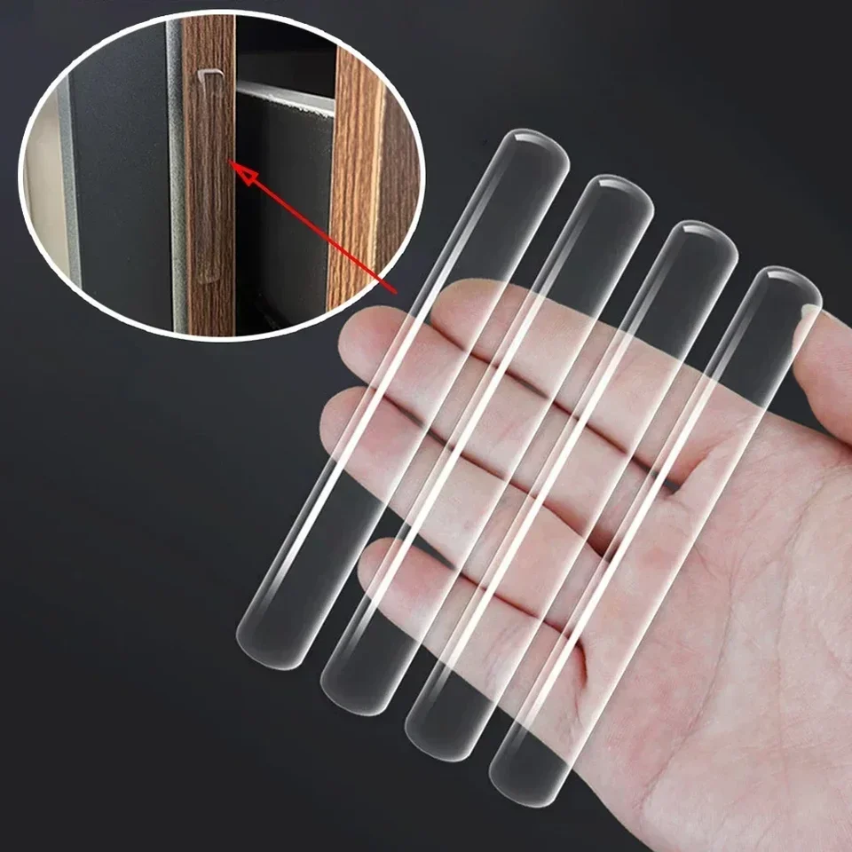 Silicone Corner Guards for Furniture Edges and Door Backs – Transparent Self-Adhesive Bump Protection Strips – 6 x 1 cm Soft Tou