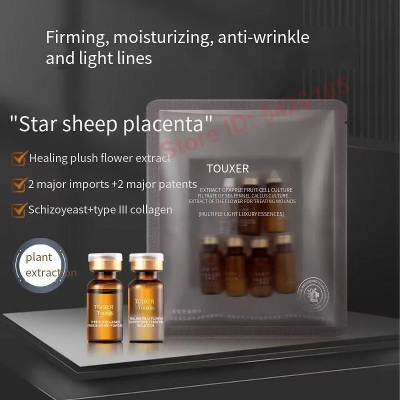 Good Quality qHealing Fluff Flower Collagen Peptide Freeze-Dried Powder Ampoule  Repairs Sensitive Skin Hydrates Firming Essence