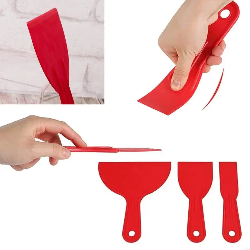 3 Piece Plastic Putty Scraper zum mühelos Füllen von Aufgaben der Kleberglättung