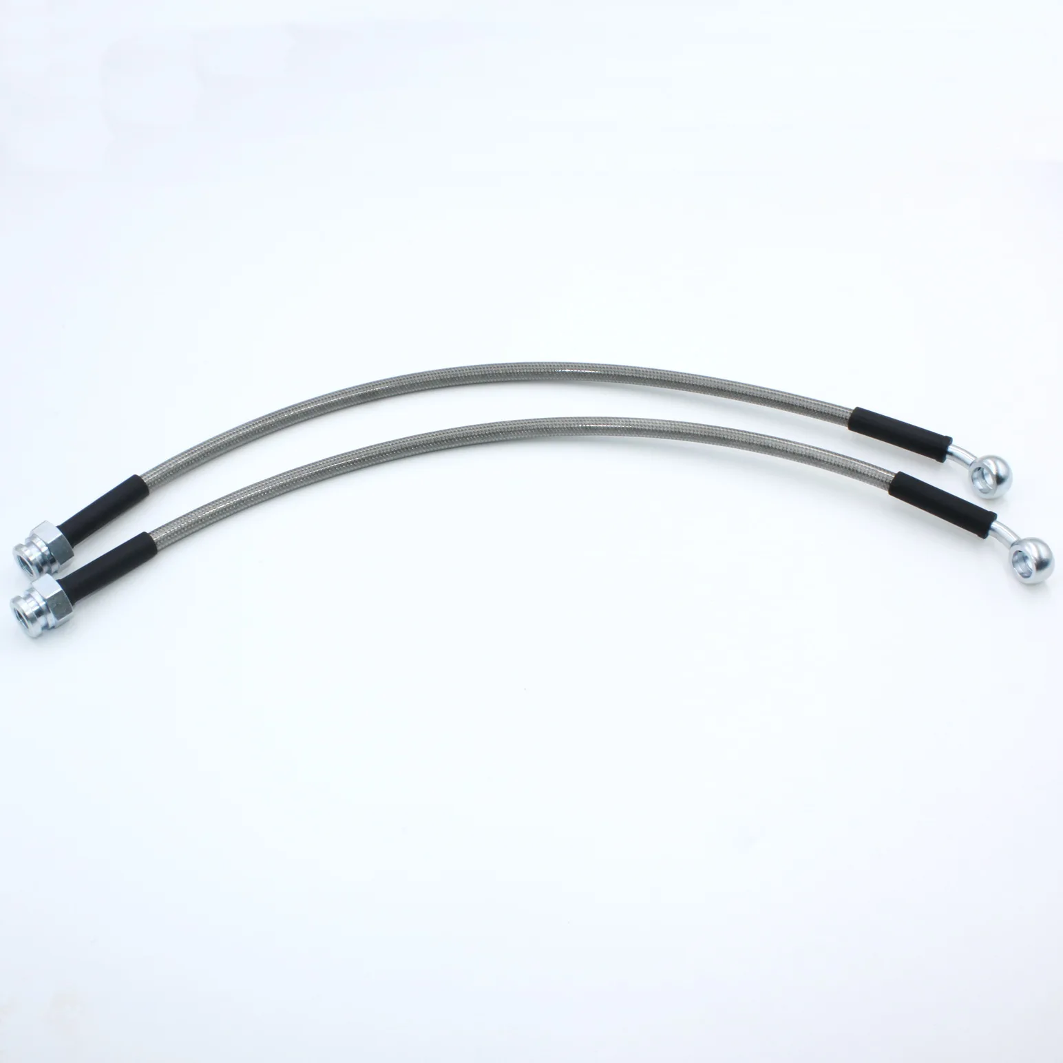 

1Pair 10mm 20° Banjo + 3/8-24 Female Inverted AN3 Stainless Braided Universal Hydraulic Brake Hose Clutch Oil Line Tube
