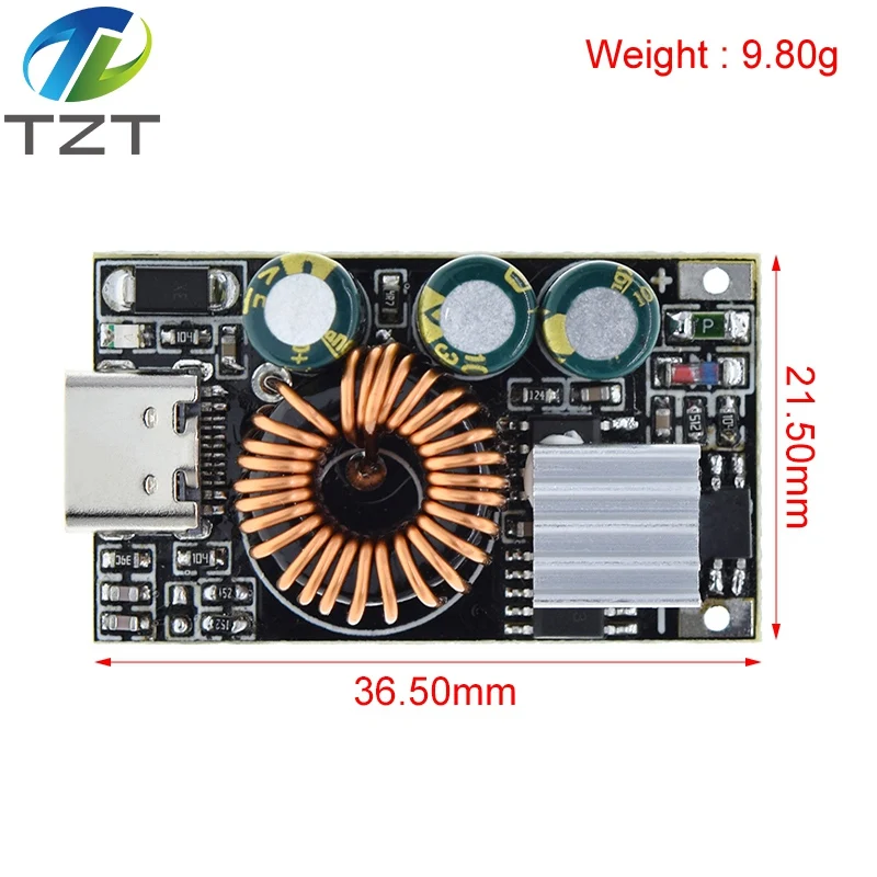 PD3.0/PPS/QC4.0 Apple Huawei MTK Samsung DIY Fast Charger DC 10-30V 30W Step-down Module for Emergency Charging of Mobile Phone