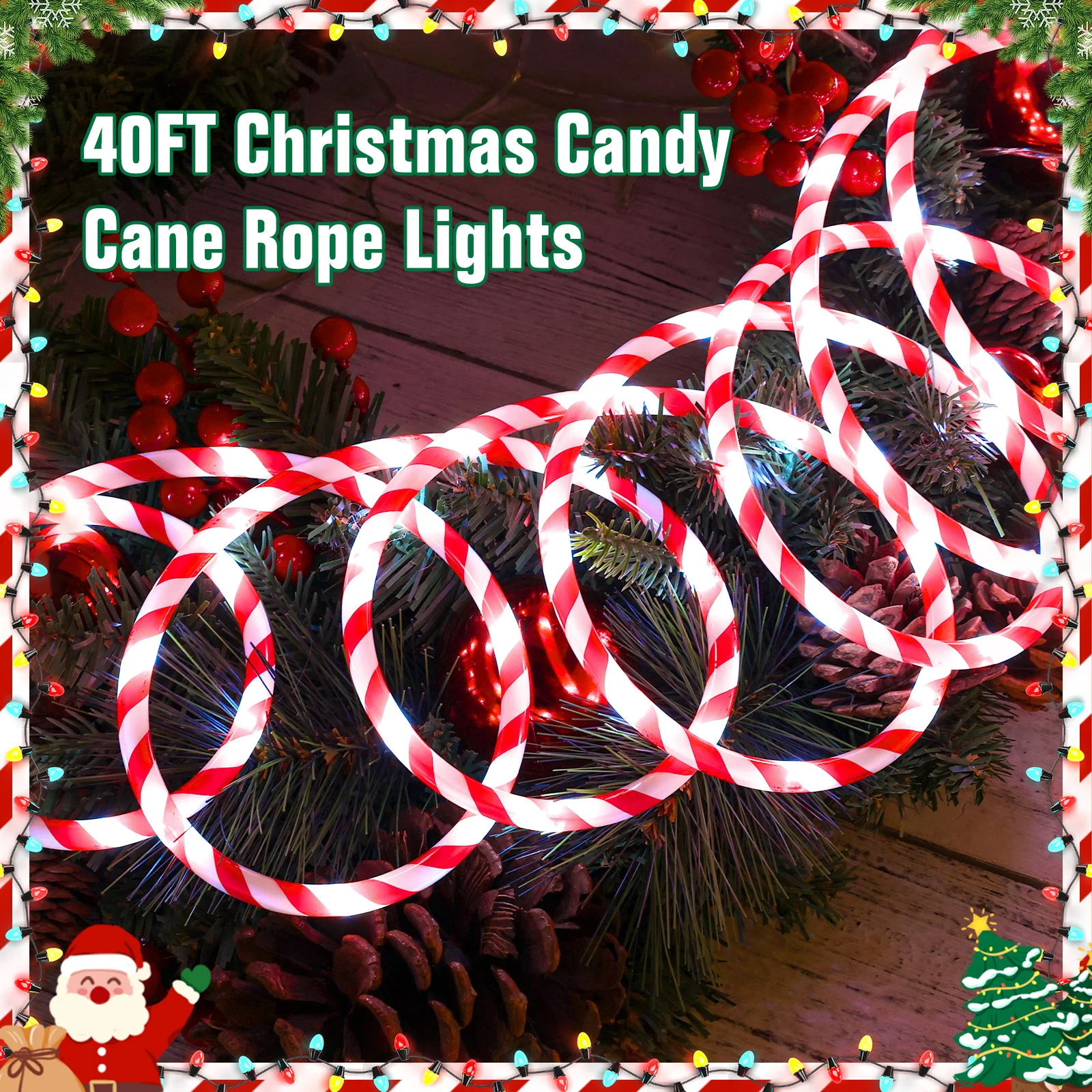 

Christmas Candy Cane Rope Lights