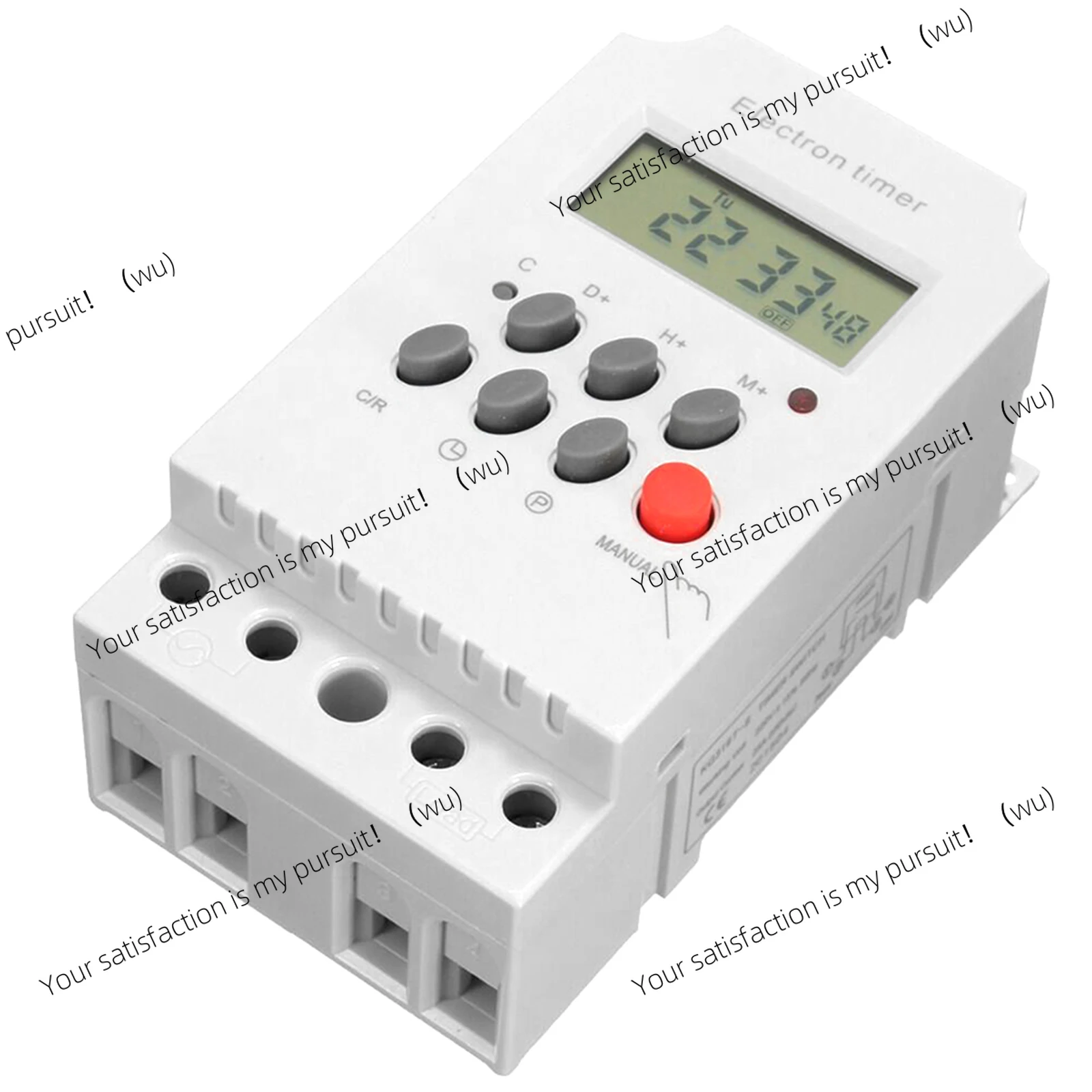 AC 220V 25A Digital Programmable Timer DIN Rail Electronic Controller with LCD Display, Clock